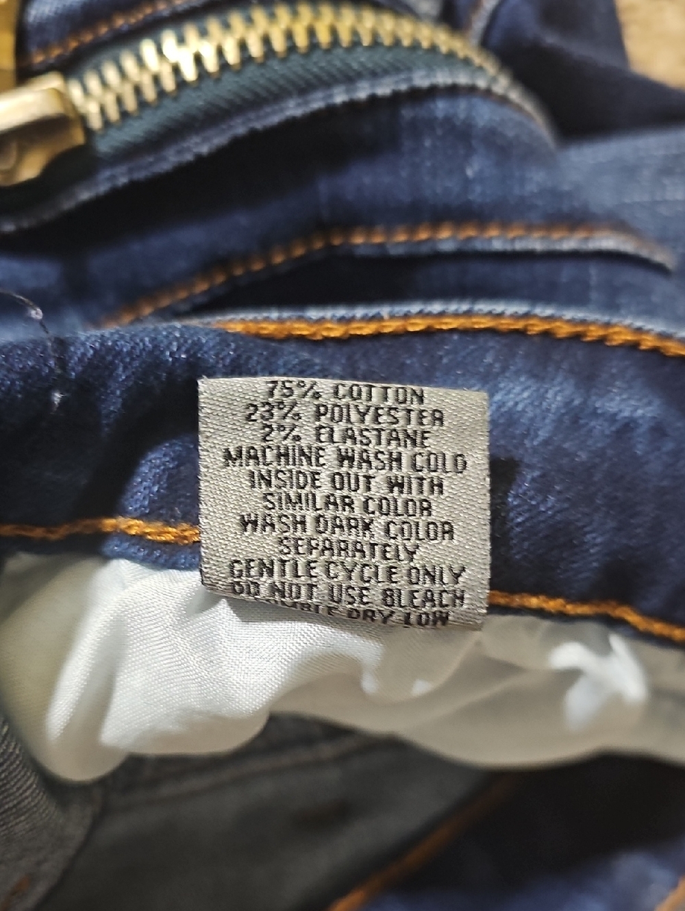 Blue Topic Denim Collection Distressed Skinny Jeans Zippers 13/14 Pants - Picture 6 of 8